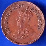 British India 1924 George Vi King Emperor Half Pice Coin ANH1268