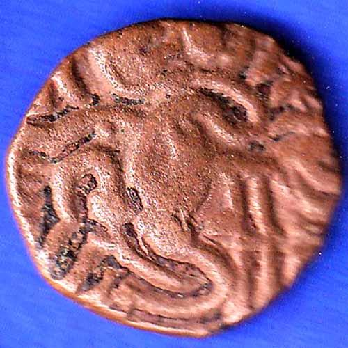 Ancient India Raja Raj Chola Chola Octopus Man Coin ANH3320