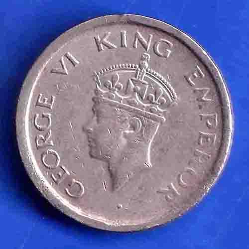 British India 1947 George vi king One rupee coin ANH3420