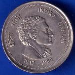 Republic India 1917-1984 Indira Gandhi 50 Paise Coin ANH625