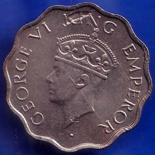 British India 1941 Bombay Mint George VI King One Anna Coin ANH1420