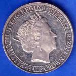 ELIZABETH II DEI-GRA REGINA. GIBRALTAR 2021 half  CROWN NOVEM DECENNIIS COIN ANH3372