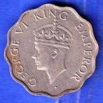 British India 1939 George VI Bombay Mint King One Anna Coin ANH3321