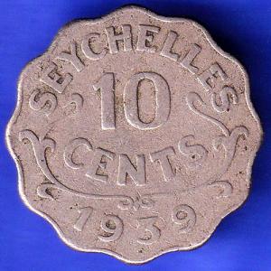 Seychelles 1939 10 Cents HSK530