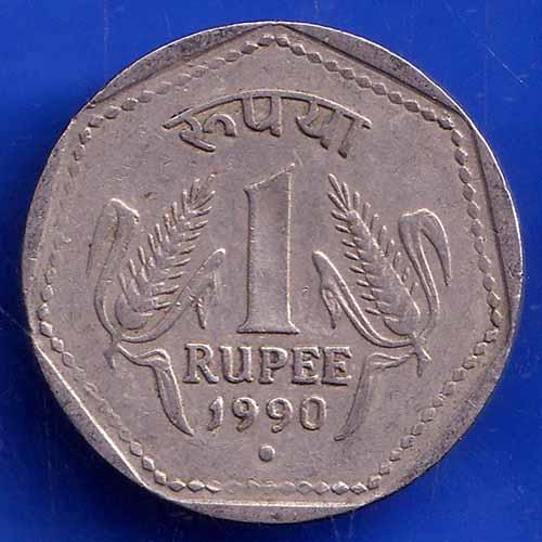 REPUBLIC INDIA 1990 NOIDA MINT ONE RUPEE COIN ANH1421