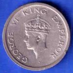 George VI King Emperor 1947 Bombay Mint One Rupee Coin SK802