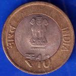 Republic India 1915-2015 Mahatma Gandhi Return From South Africa Centenary 10 Rupee Coin ANH301