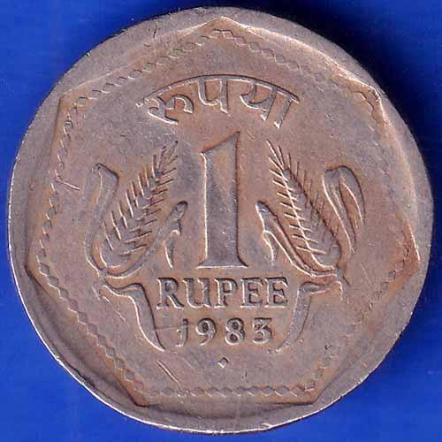 Republic India 1983 bombay Mint One Rupee Coin ANH1354