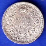 British India 1942 George Vi King Quarter Rupee Coin ANH3252