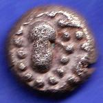 ANCIENT INDIA GADHAYA DYNASTY KING PORTRAIT COIN SK602