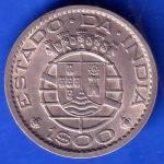 PORTUGUESE INDIA GOA 1 ESCUDO 1959 COIN ANH3023