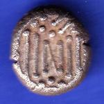 ANCIENT INDIA GADHAYA DYNASTY KING PORTRAIT COIN HSK380