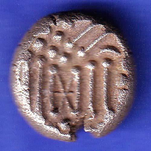 ANCIENT INDIA GADHAYA DYNASTY KING PORTRAIT COIN HSK774