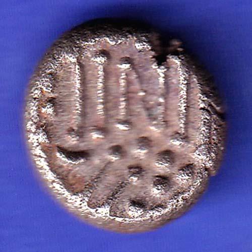 ANCIENT INDIA GADHAYA DYNASTY KING PORTRAIT COIN HSK924