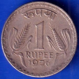 Republic India 1976 One Rupee Coin ANH1081