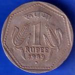 REPUBLIC INDIA 1989 NOIDA MINT ONE RUPEE COIN ANH328