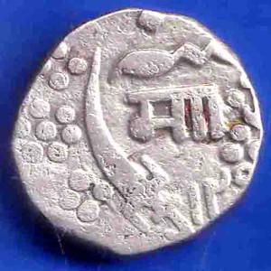 Baroda state Manaji Rao one rupee silver coin ANH3423