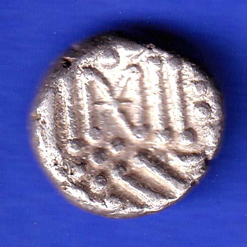 ANCIENT INDIA GADHAYA DYNASTY KING PORTRAIT COIN HSK293