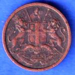 EAST INDIA COMPANY 1835 1/12 anna COPPER COIN SK888