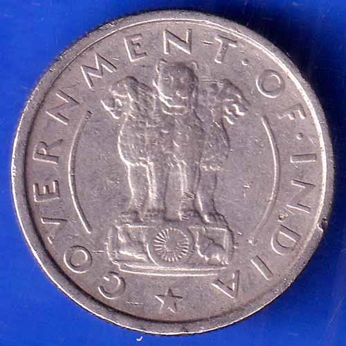 Government of India 1954 CALCUTTA MINT half Rupee Coin ANH3080