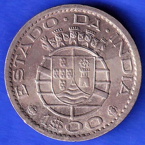 PORTUGUESE INDIA GOA 1 ESCUDO 1959 COIN ANH3274