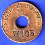 TOKEN 74103 CALCUTTA P&A OFFICE TOKEN ANH3182