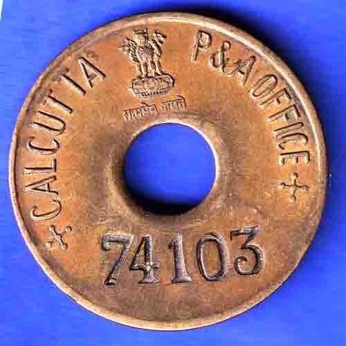 TOKEN 74103 CALCUTTA P&A OFFICE TOKEN ANH3182