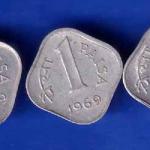 SET OF 3 REPUBLIC INDIA 1969 ONE PAISA COINS BOMBAY AND HYDERABAD MINT COINS ANH1383
