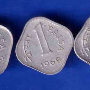 SET OF 3 REPUBLIC INDIA 1969 ONE PAISA COINS BOMBAY AND HYDERABAD MINT COINS ANH1383