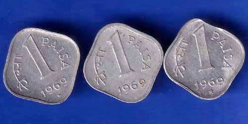 SET OF 3 REPUBLIC INDIA 1969 ONE PAISA COINS BOMBAY AND HYDERABAD MINT COINS ANH1383