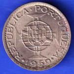 PORTUGUESE INDIA GOA 1 ESCUDO 1959 COIN ANH3183