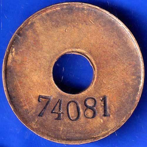 TOKEN 74081 CALCUTTA P&A OFFICE TOKEN ANH1280