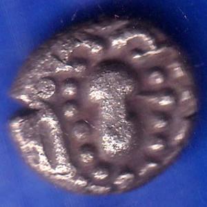 ANCIENT INDIA GADHAYA DYNASTY KING PORTRAIT COIN ANH1686