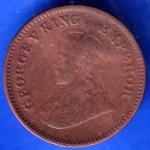 British India 1936 George V King Emperor Half Pice Coin ANH1980
