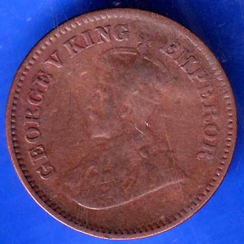 British India 1936 George V King Emperor Half Pice Coin ANH1980