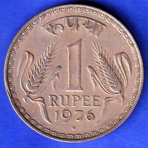 Republic India 1976 One Rupee bombay mint Coin ANH3326