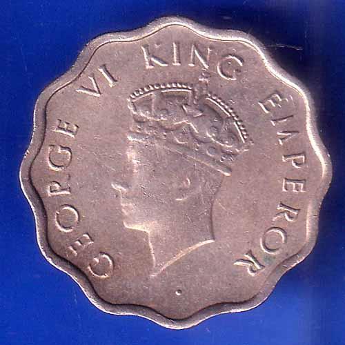 British India 1939 Bombay Mint George VI King 1 Anna Coin ANH3094