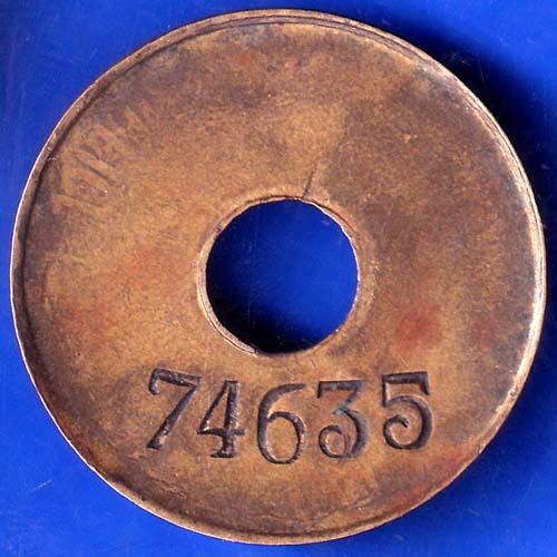 TOKEN 74635 CALCUTTA P&A OFFICE TOKEN ANH1084
