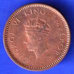 BRITISH INDIA 1940 1/2 PICE GEORGE VI COPPER COIN HSK388