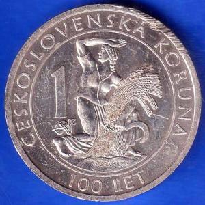 Czechoslovakia 1 Koruna 1922 REPUBLIKA ČESKOSLOVENSKÁ RARE COIN ANH2628