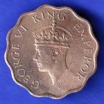British India 1941 George VI Bombay Mint King One Anna Coin HSK543