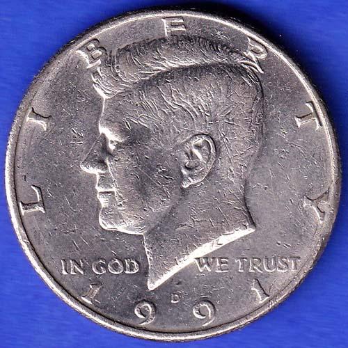 United State Of America 1991 Liberty Half Dollar Coin HSK244