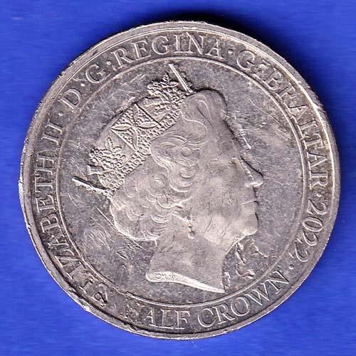 the right ti live in peace elizabeth ii d.g. regina gibraltar 2022 half crown HSK436