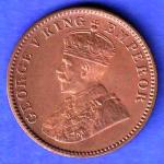 BRITISH INDIA 1936 GORGE V KING ONE QUARTER ANNA COPPER COIN HSK595