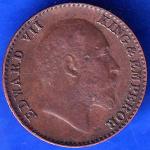 British India 1910 EDWARD VIIKING & EMPOROR 1/12 Anna Copper Coin ANH1389