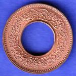 British India 1943 George Vi King One Pice Coin HSK597