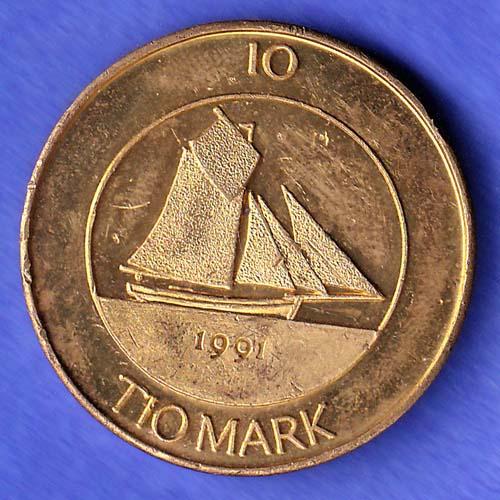 Finland 10 Markkaa Aland 1991 tio deler tio mark SK771