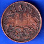 East India Company 1835 One Quarter Anna Copper Coin ANH2902