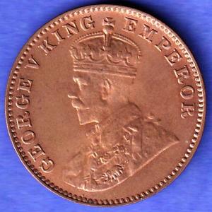 British india 1936 Bombay Mint George v one quarter anna copper coin SK759