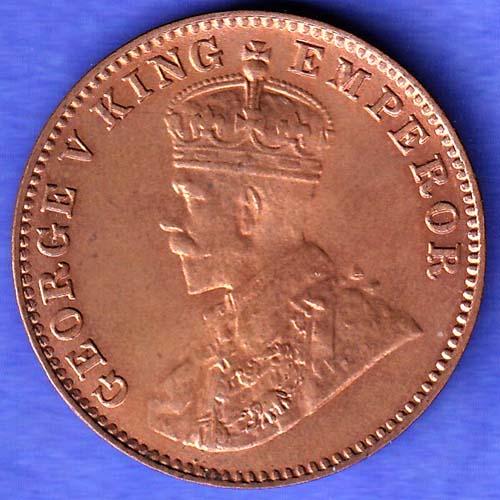 British india 1936 Bombay Mint George v one quarter anna copper coin SK759